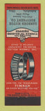 Matchbook Cover - Timken Bearings Sanborn Motor Equipment Ashtabula OH