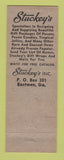 Matchbook Cover - Stukey's Pecan Candy Eastman GA Stores