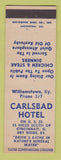 Matchbook Cover - Carlsbad Hotel Dry Ridge KY