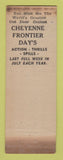 Matchbook Cover - Cheyenne Hardware WY Frontier Days WORN