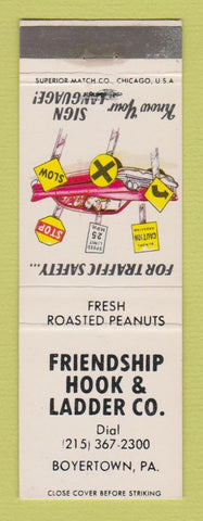 Matchbook Cover - Friendship Hook and Ladder Boyertown PA
