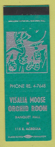 Matchbook Cover - Visalia Moose Orchid Room CA