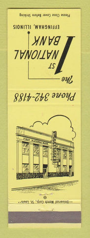 Matchbook Cover - 1st National Bank Effingham IL