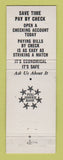 Matchbook Cover - Security Bank and Trust Salisbury Spencer Kannapolis NC WEAR