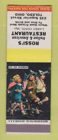 Matchbook Cover - Rossi's Italian Restaurant Toledo OH Larry Conti