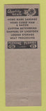 Matchbook Cover - Lange's Market Locker Mayville WI