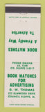 Matchbook Cover - GW Thomas Book Matches Council Bluffs IA