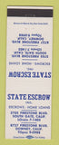 Matchbook Cover - State Escrow Home Loans Downey CA South Gate