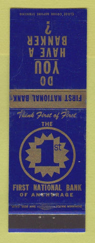 Matchbook Cover - First National Bank Anchorage AK WEAR Kodiak Sitka