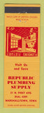 Matchbook Cover - Republic Plumbing Supply Marshalltown IA