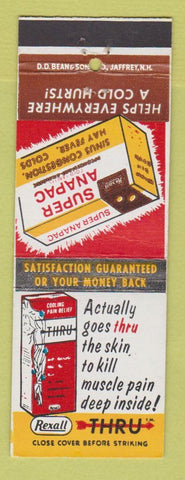 Matchbook Cover - Rexall Drug Stores Anapac Drug for Sinus Hay Fever