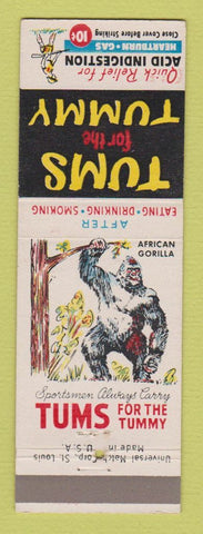 Matchbook Cover - Tums Antacid African Gorilla