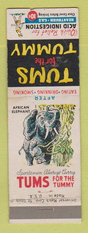 Matchbook Cover - Tums Antacid African Elephant