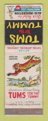 Matchbook Cover - Tums Antacid African Leopard
