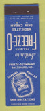 Matchbook Cover - Fraidins Freeze O Skin Cream
