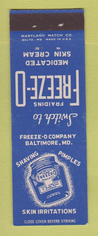Matchbook Cover - Fraidins Freeze O Skin Cream