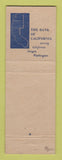 Matchbook Cover - Bank of California  CA OR WA