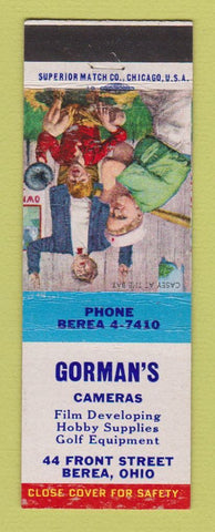 Matchbook Cover - Gorman's Cameras Berea OH