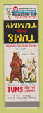Matchbook Cover - Tums Antacid Brown Bear