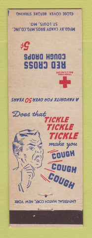 Matchbook Cover - Red Cross Cough Drops St Louis MO