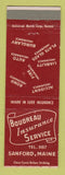 Matchbook Cover - Boudreau Insurance Agency Sanford ME
