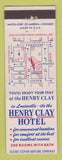 Matchbook Cover - Henry Clay Hotel Louisville KY