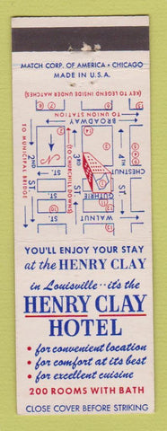 Matchbook Cover - Henry Clay Hotel Louisville KY