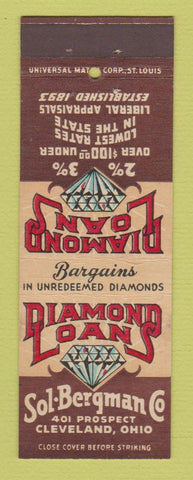 Matchbook Cover - Sol Bergman Diamond Loans Cleveland OH