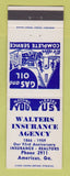 Matchbook Cover - Walters Insurance Agency Americus GA