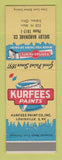 Matchbook Cover - Kurfees Paints Shelby Hardware Sidney OH