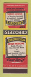 Matchbook Cover - Creozets Creomulsion Cough Medicine