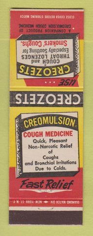 Matchbook Cover - Creozets Creomulsion Cough Medicine