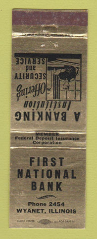 Matchbook Cover - First National Bank Wyanet IL