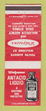 Matchbook Cover - Walgreen's Drug Stores Antacid Liquid DD Bean