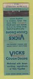 Matchbook Cover - Vicks Cough Drops WEAR
