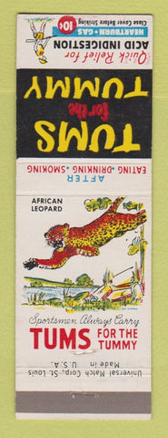 Matchbook Cover - Tums Antacid African Leopard