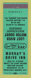 Matchbook Cover - Murray's Drive Inn Bowling Green KY Lost River Motel GREEN