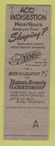 Matchbook Cover - Tums Antacid Mallard Drake Duck
