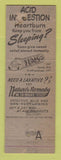 Matchbook Cover - Tums Antacid Redhead Duck