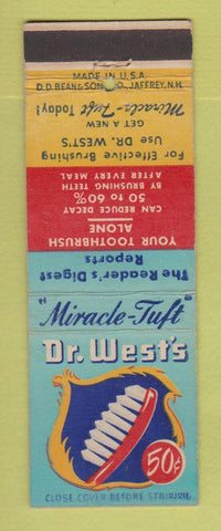 Matchbook Cover - Dr West's Tooth Brush WEAR