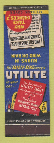 Matchbook Cover - Utilite Utility Light St Louis MO Merdis