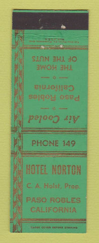 Matchbook Cover - Hotel Norton Paso Robles CA