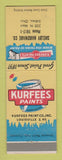 Matchbook Cover - Kurfees Paints Shelby Hardware Sidney OH