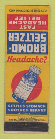 Matchbook Cover - Bromo Sletzer for Headaches WEAR
