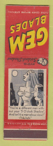 Matchbook Cover - Gem Razor Blades American Razor Brooklyn NY WWII