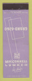 Matchbook Cover - MacConnell Lumber St Louis MO