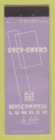 Matchbook Cover - MacConnell Lumber St Louis MO