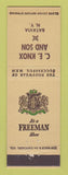 Matchbook Cover - Freeman Men's Shoes CE Knox Son Batavia NY