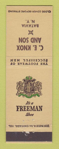 Matchbook Cover - Freeman Men's Shoes CE Knox Son Batavia NY