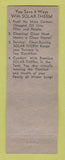 Matchbook Cover - Petro Solar Therm Fuel Oil Chicago IL